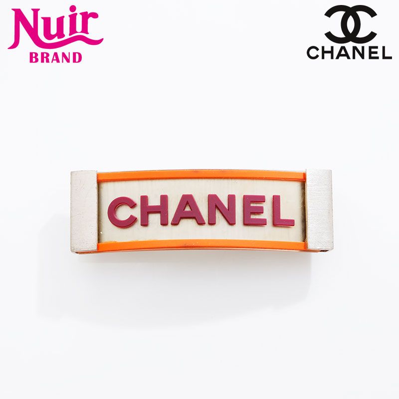 CHANEL シャネル ロゴ バレッタ 01P シリコンプレート CHANEL シャネル ヘアアクセサリー 01P 2001年 ロゴ バレッタ