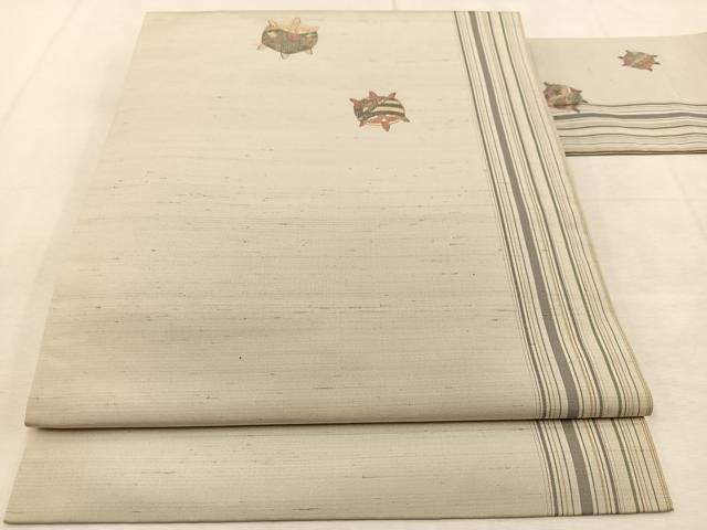 平和屋着物○京の名門 じゅらく謹製 訪問着 紬地 刺繍 漢方草木染