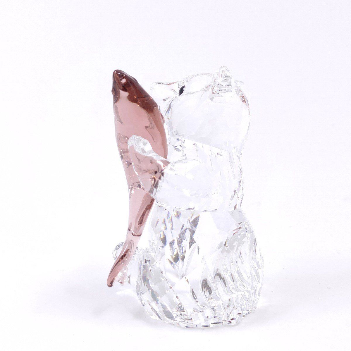 SWAROVSKI スワロフスキー クマと魚 置物 クリスタル【いおき