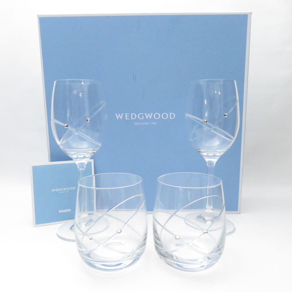 WEDGWOOD ウェッジウッド プロミシス ウィズディスリング ワイン タンブラー 4点 ペア セット SY13363R1