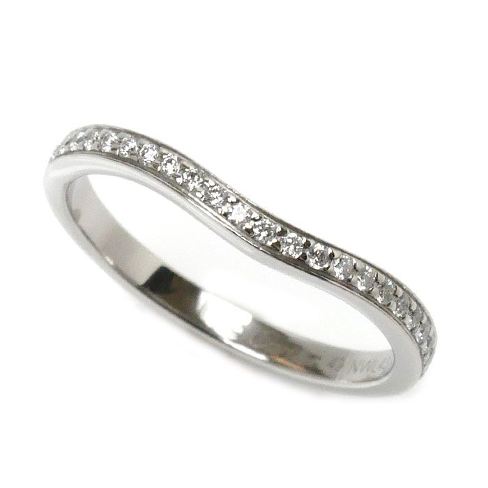 CARTIER カルティエ Pt950プラチナ バレリーナカーブ ハーフエタニティ 