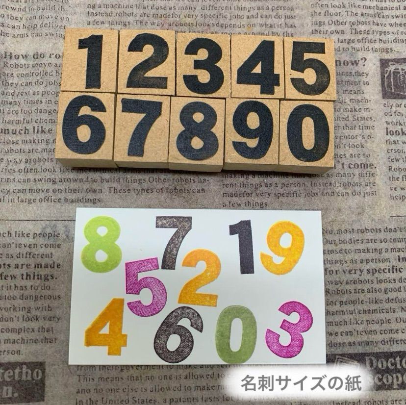✩.*˚ナンバースタンプ＊数字スタンプ＊中サイズセット✩.*˚スタンプ