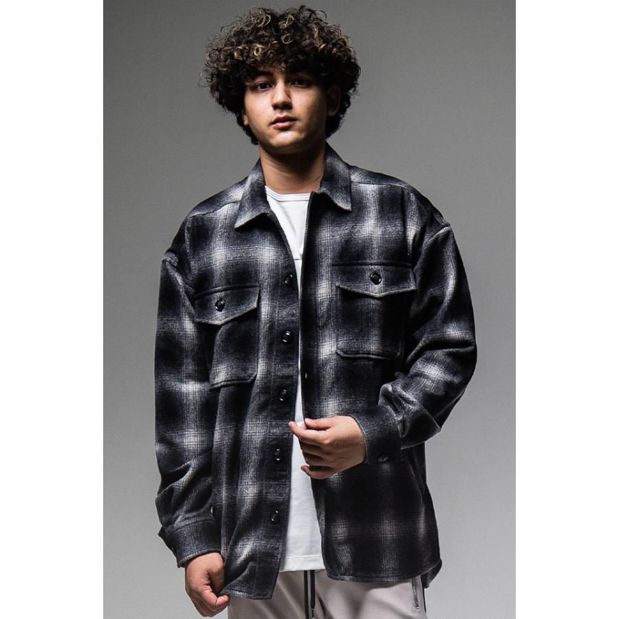 未使用 RESOUND CLOTHING WOOLCHECK OVER CPO JK RC25-JK-004 チェックCPOジャケット BK  CHECK 定価42,900円 - メルカリ