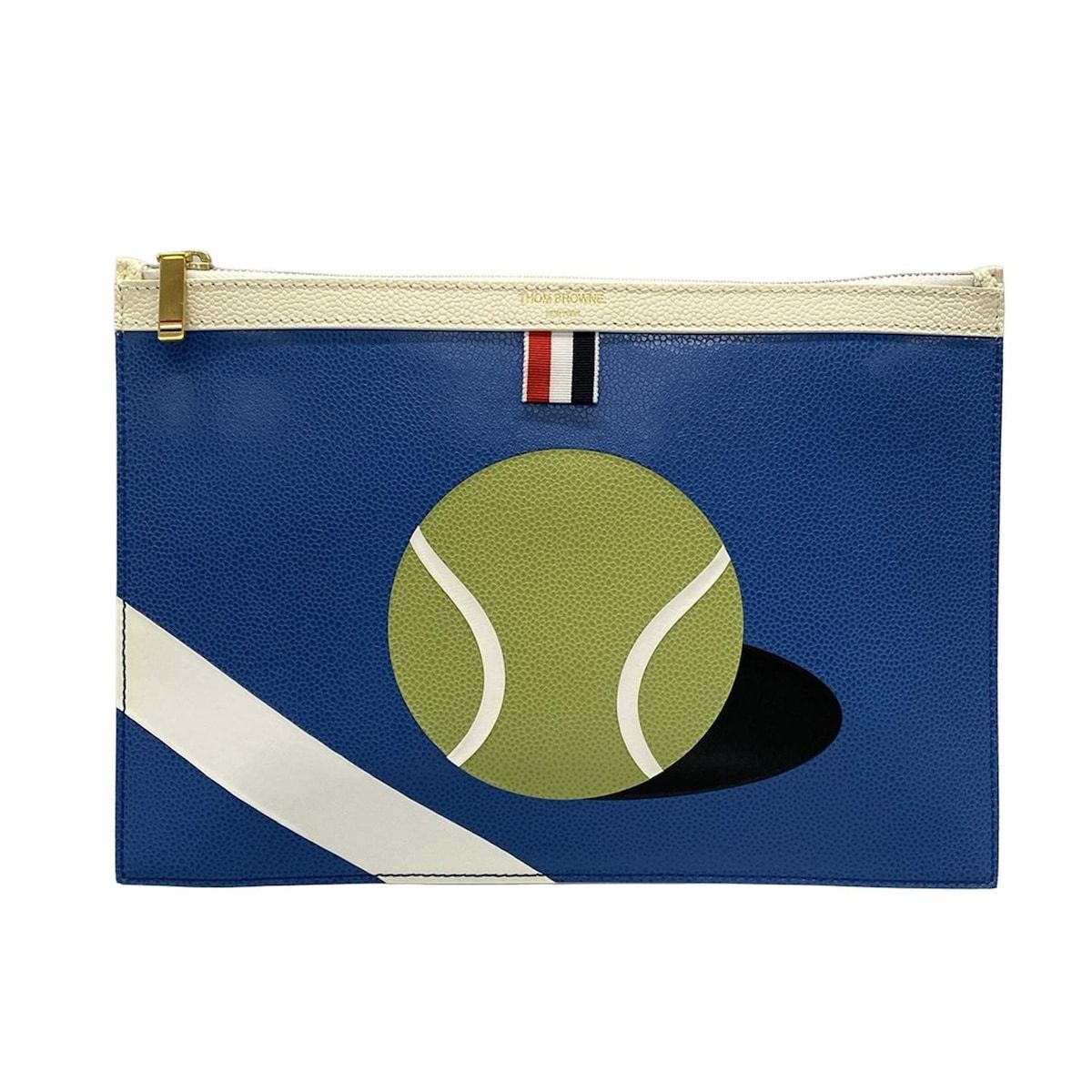 THOM BROWNE(トムブラウン) クラッチバッグ美品 - ブルー×ライト  