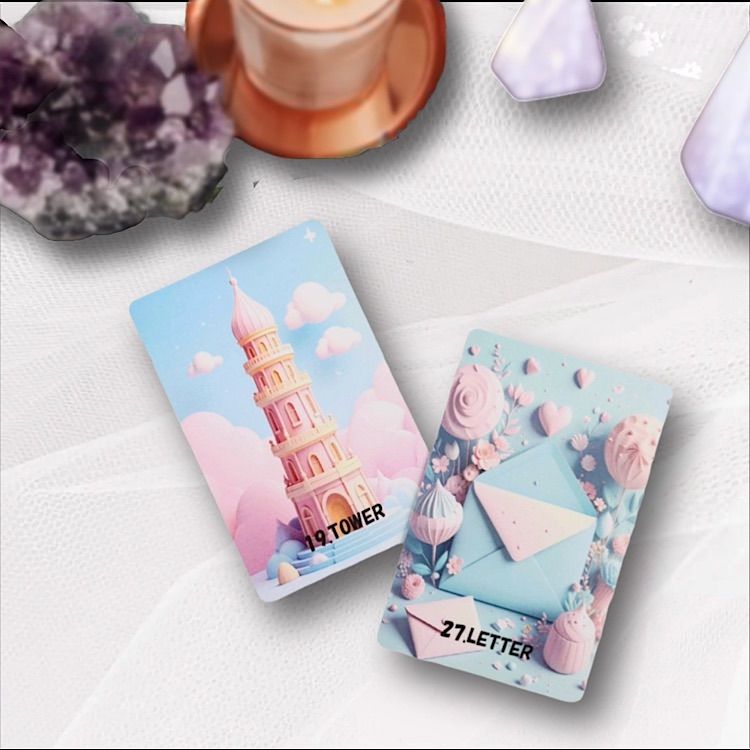 【パステルカラーのルノルマンカード】美麗ピンク配色✨海外希少インディーズデッキ 正規品ルノルマンカード】超美麗✨海外インディーズ✨フェアリー