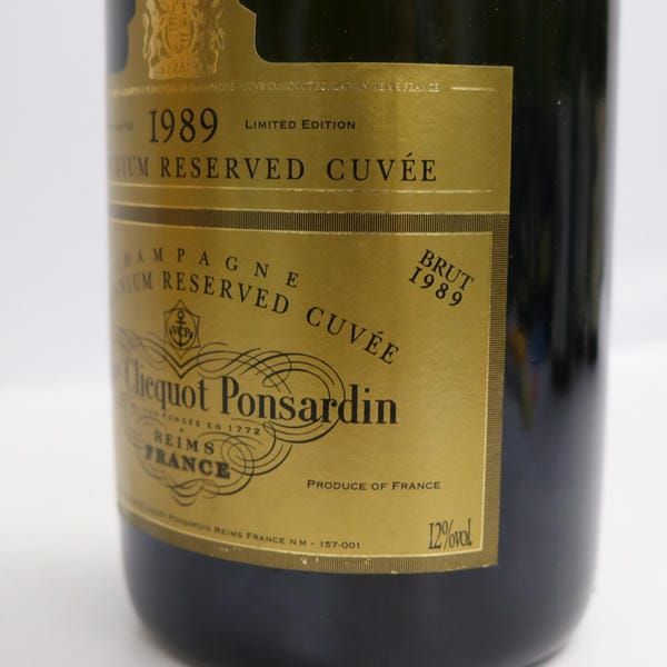 Veuve Clicquot Ponsardin（ヴーヴ クリコ ポンサルダン）トリレニウム キュベ 1989 12％ 750ml ※液面低下・液漏れ跡 T24H290201