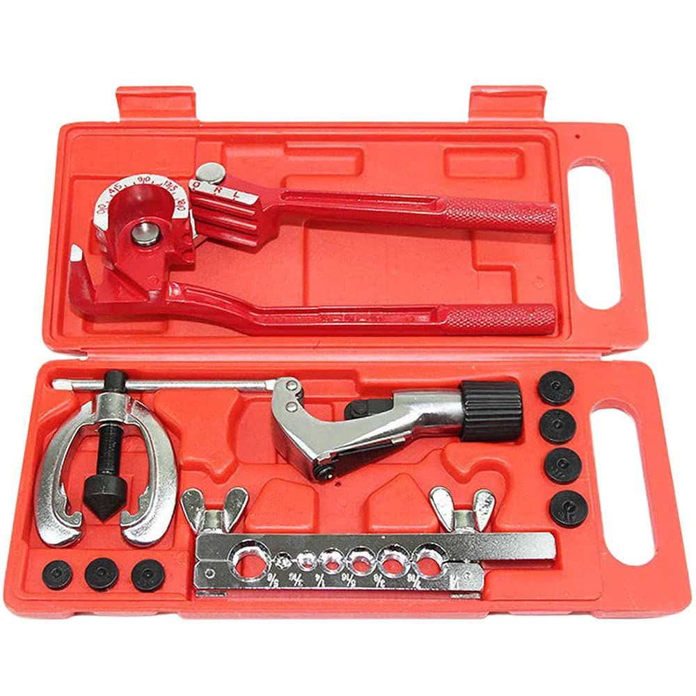 数量 UPstore パイプベンダー ＆ ダブルフ リングツールセット 手動 エアコン配管 フ 加工 切断 チューブベンダー 配管工具 パイプ曲げ