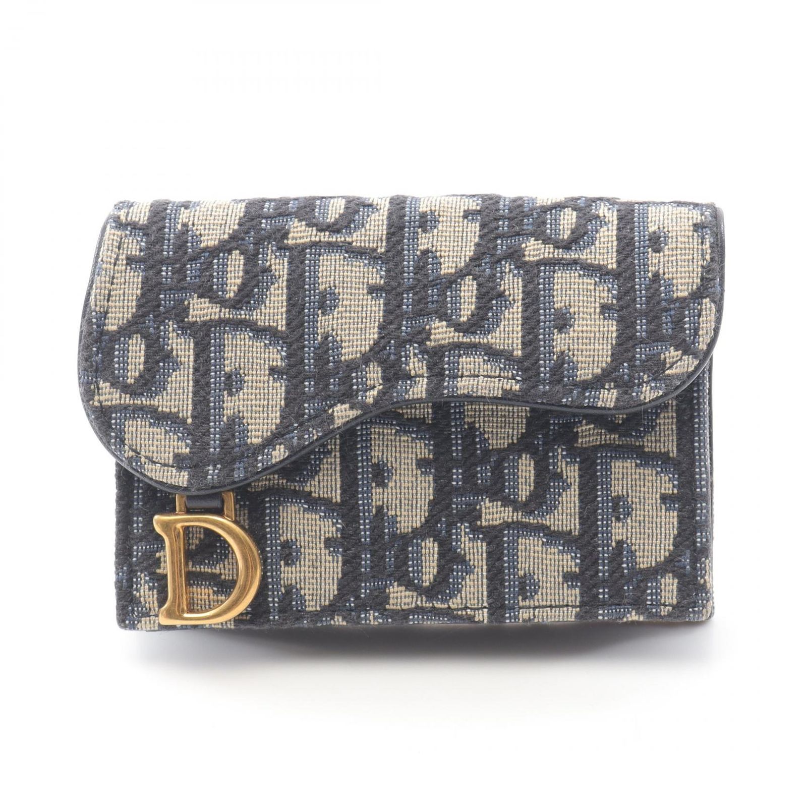 ディオール Dior 名刺入れ Saddle Bloom オブリークジャカード