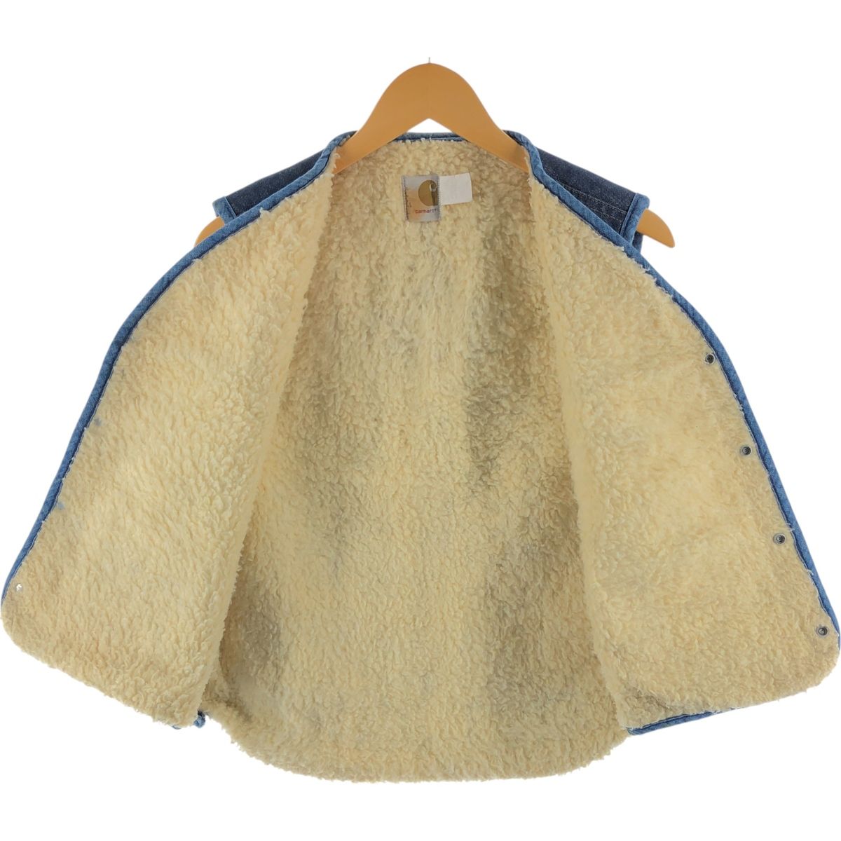 古着 70年代 カーハート Carhartt バットダイ デニムボアベスト