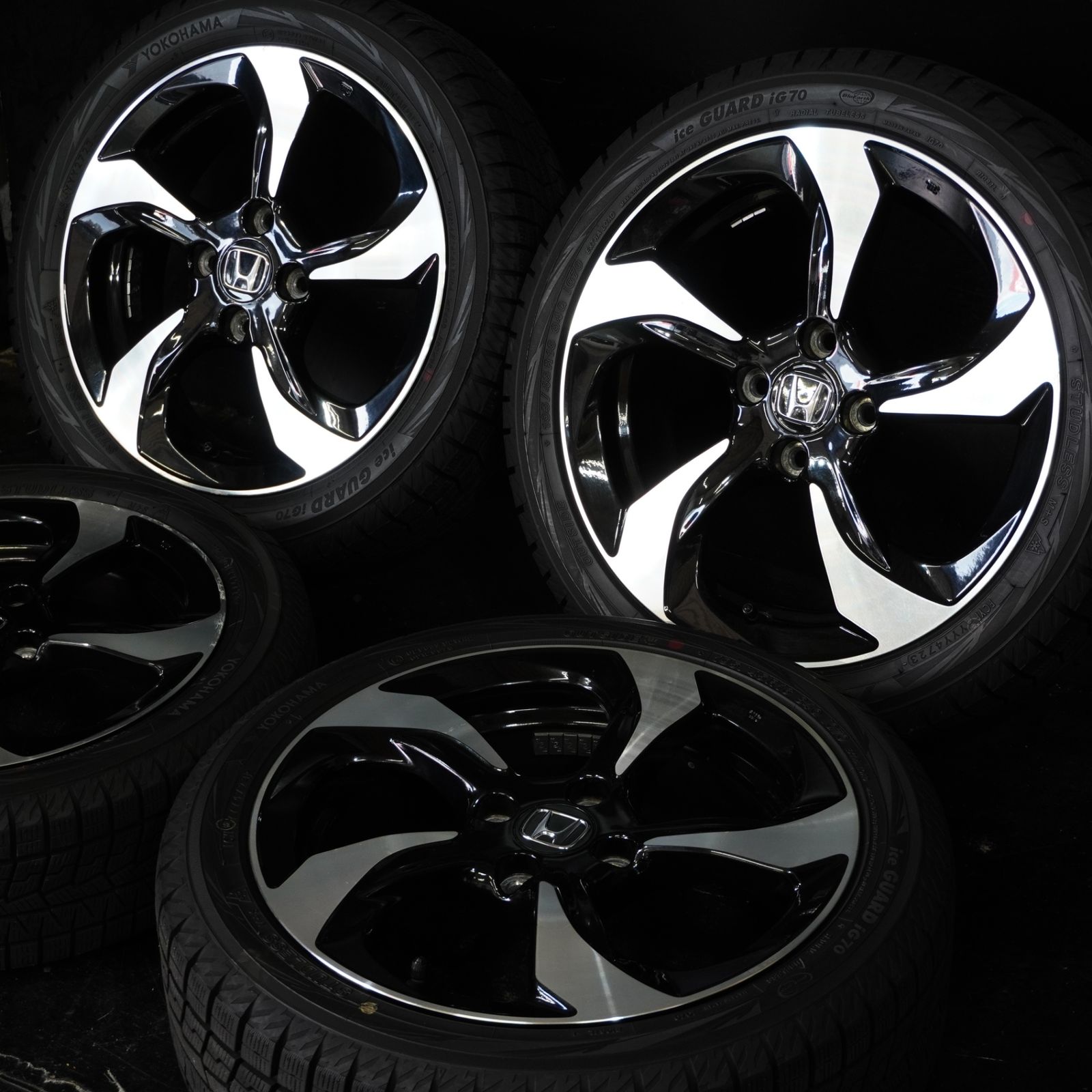 23年製 バリ山 ヨコハマ iceGUARD iG70 S660 純正 165 55R15 195 45R16 5.5J 45 6.5J 50 100 4H 球面 4本 スタッドレス