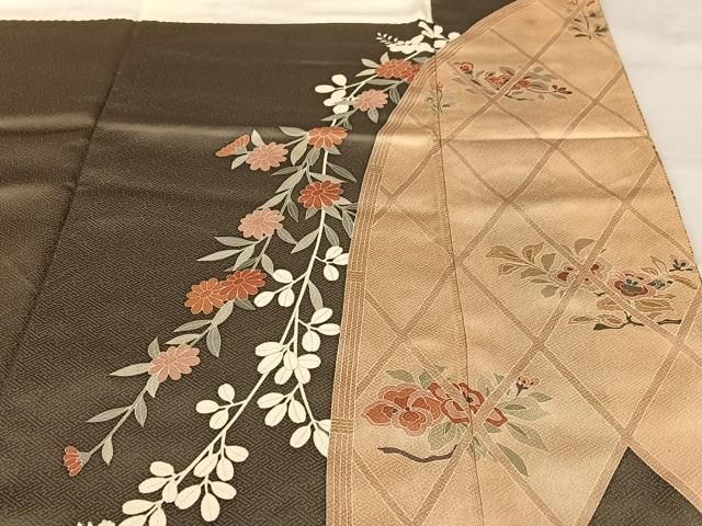 平和屋着物○京友禅 笹川 岳志 手描き 地紙花文 暈し染め 金彩 鈴乃屋