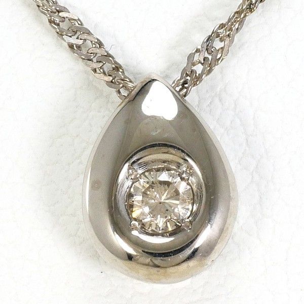 K14WG ネックレス necklace ダイヤ 0.05 総重量約1.5g 約40cm
