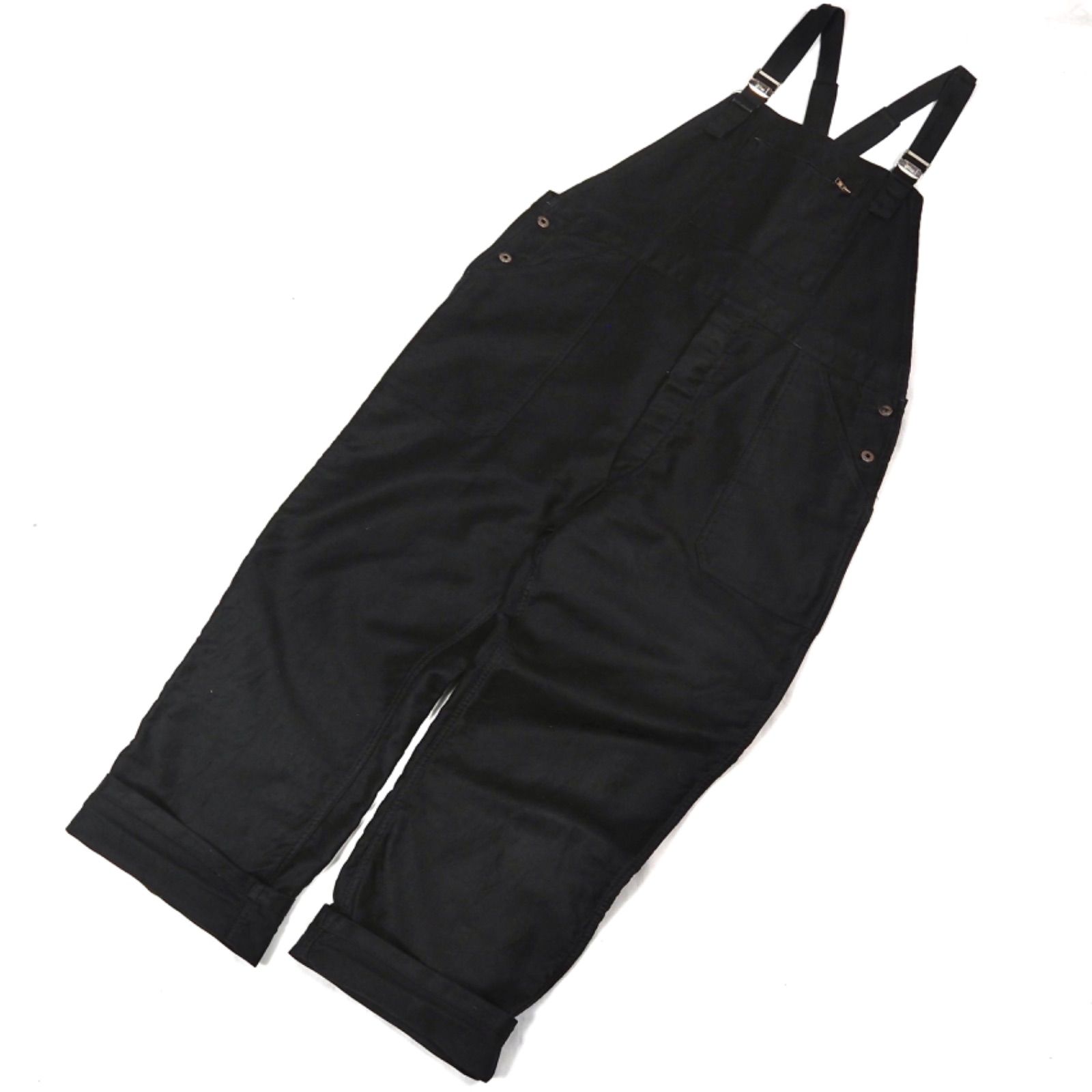 40's〜 A.P.Michel French work black moleskin overalls /フレンチ