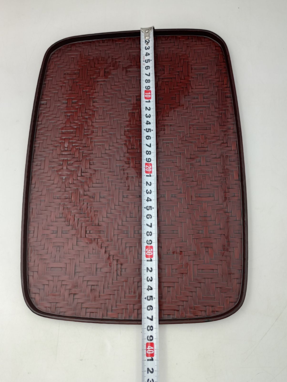 【未使用】籃胎漆器 角盆 久留米の伝統工芸品 竹製 K-1266】久留米 藍胎漆器 竹細工 お盆 長角盆 らんたい漆器 籃胎