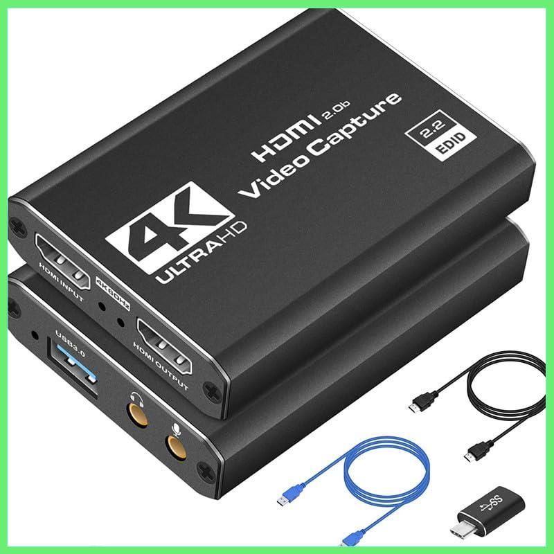 キャプチャーボード4K HDMIビデオキャプチャカード USB3.0 1080p