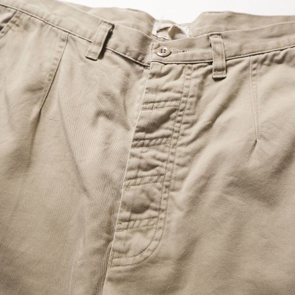 【希少！！】 90's (36/32 チノパンツ コットン ノータック J.CREW Jクルー 男性用