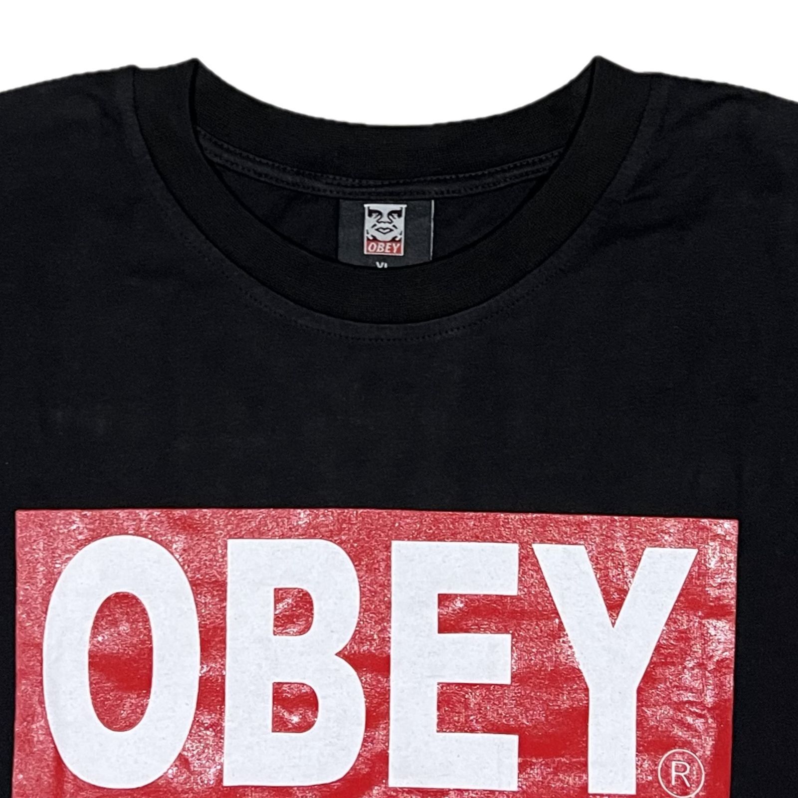 Obey オベイ ブランドロゴ 長袖 Tシャツ ホワイト XL