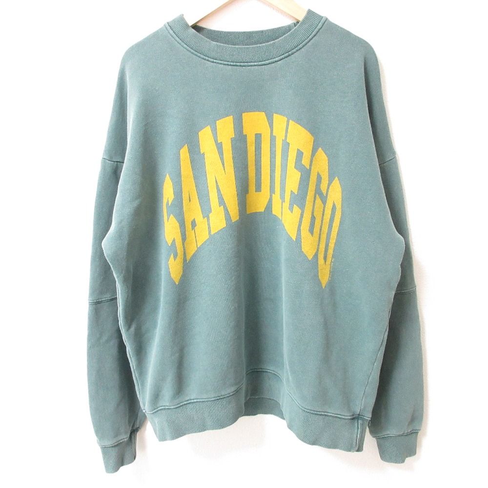 美品 21AW Newtone ニュートーン ドゥーズィエムクラス取り扱い SAN DIEGO スウェット オーバーサイズ プルオーバー 0 F グリーン レディース 古着 中古 美品 21AW Newtone ニュートーン ドゥーズィエムクラス取り扱い