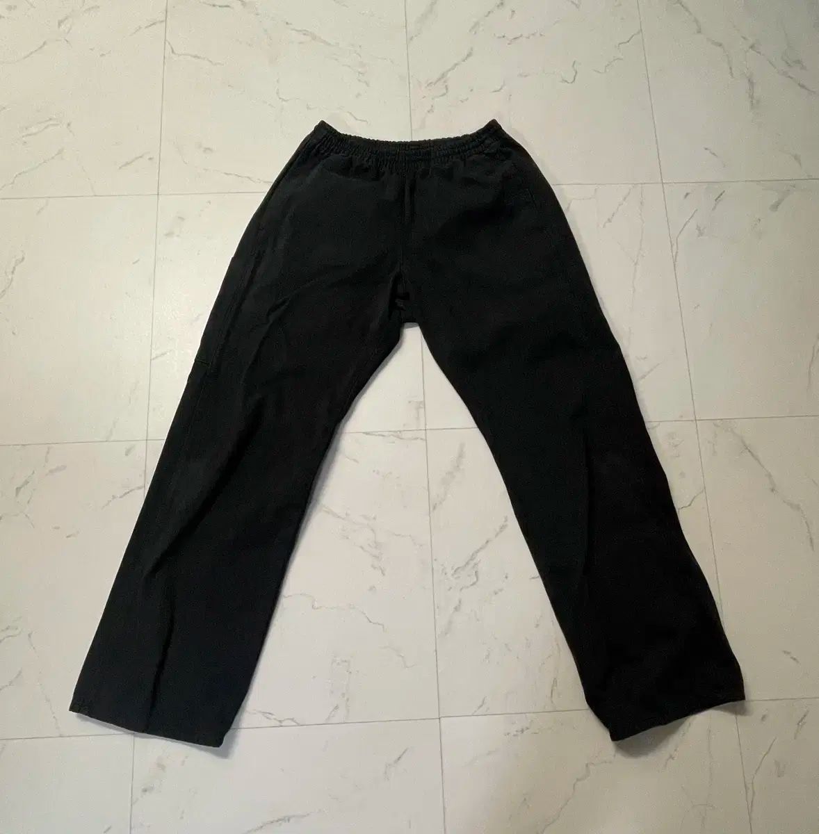 イヴサンローラン ノーカラージャケット ベロア切替 黒 ブラック M