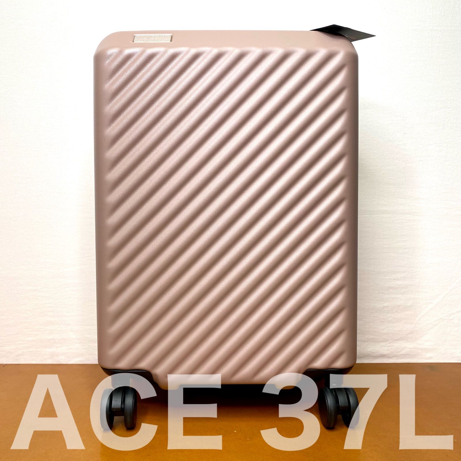 ACE エース イグザクト 機内持込みサイズ スーツケース 拡張機能付き 37L ピンク TSAロック 軽量 キャリーケース 旅行バッグ
