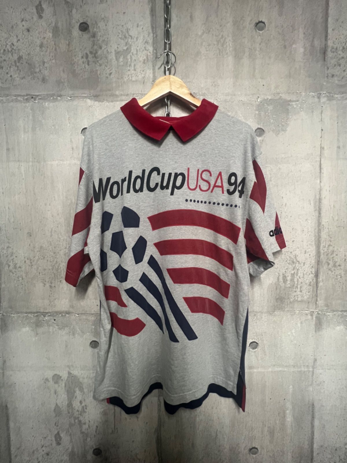 最安値! コムドット ゆうた 着用 私物 90s adidas World Cup USA 94 襟