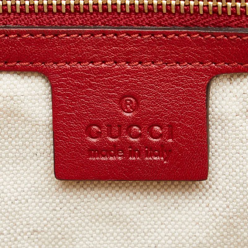 グッチ マイクログッチシマ ハンドバッグ トートバッグ 309613 レッド エナメル レディース GUCCI【1-0149221】