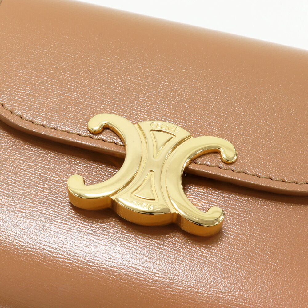 【✨美品✨】 セリーヌ トリオンフ 三つ折り財布 グリーン セリーヌ 三つ折り財布(小銭入れあり) トリオンフ スモール