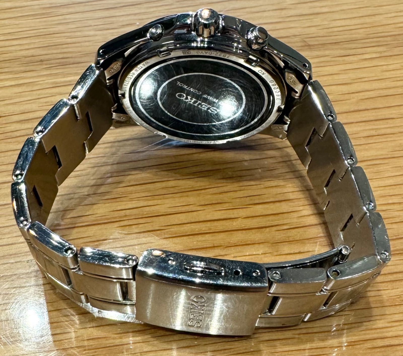 SEIKO スピリット 電波ソーラー腕時計  7B22 SEIKO - セイコー・スピリット・7B22-0BK0・電波ソーラー・ホワイト