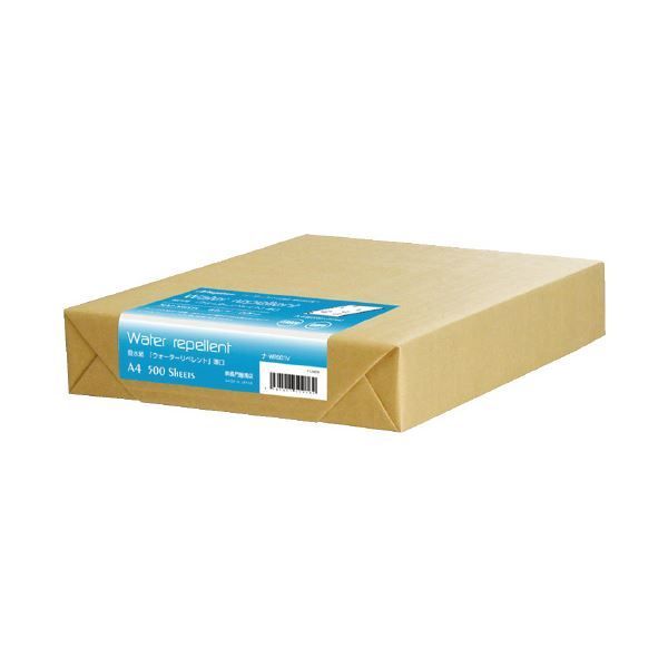長門屋商店 撥水紙 A4薄口 500枚 白 ナ-WR001V 