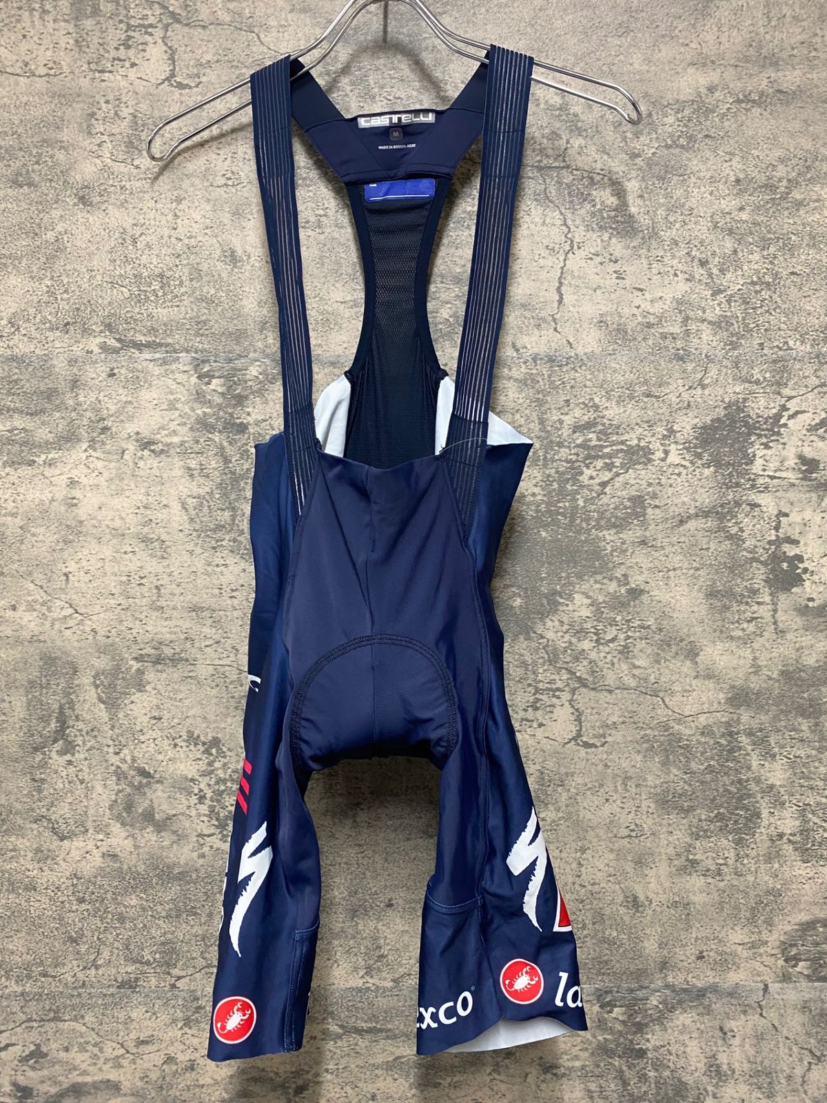JF622 カステリ CASTELLI ロッソコルサ ROSSO CORSA ビブショーツ 濃紺 M SOUDAL QUICK STEP