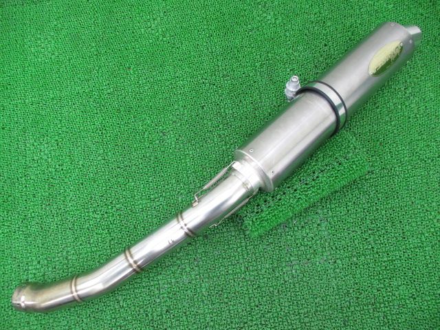月木レーシング製ZZ-R1400 サイレンサーマフラー 左 社外 ZXT40C チタン ボルテックススリップオンマフラー コケキズ無し 【中古】 67 月木レーシング製ZZ-R1400 サイレンサーマフラー 左 社外 ZXT40C