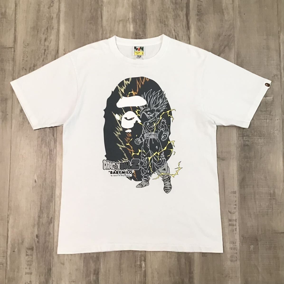☆激レア☆ DRAGON BALL Z BAPE SON GOHAN BIG HEAD Tシャツ Lサイズ a 
