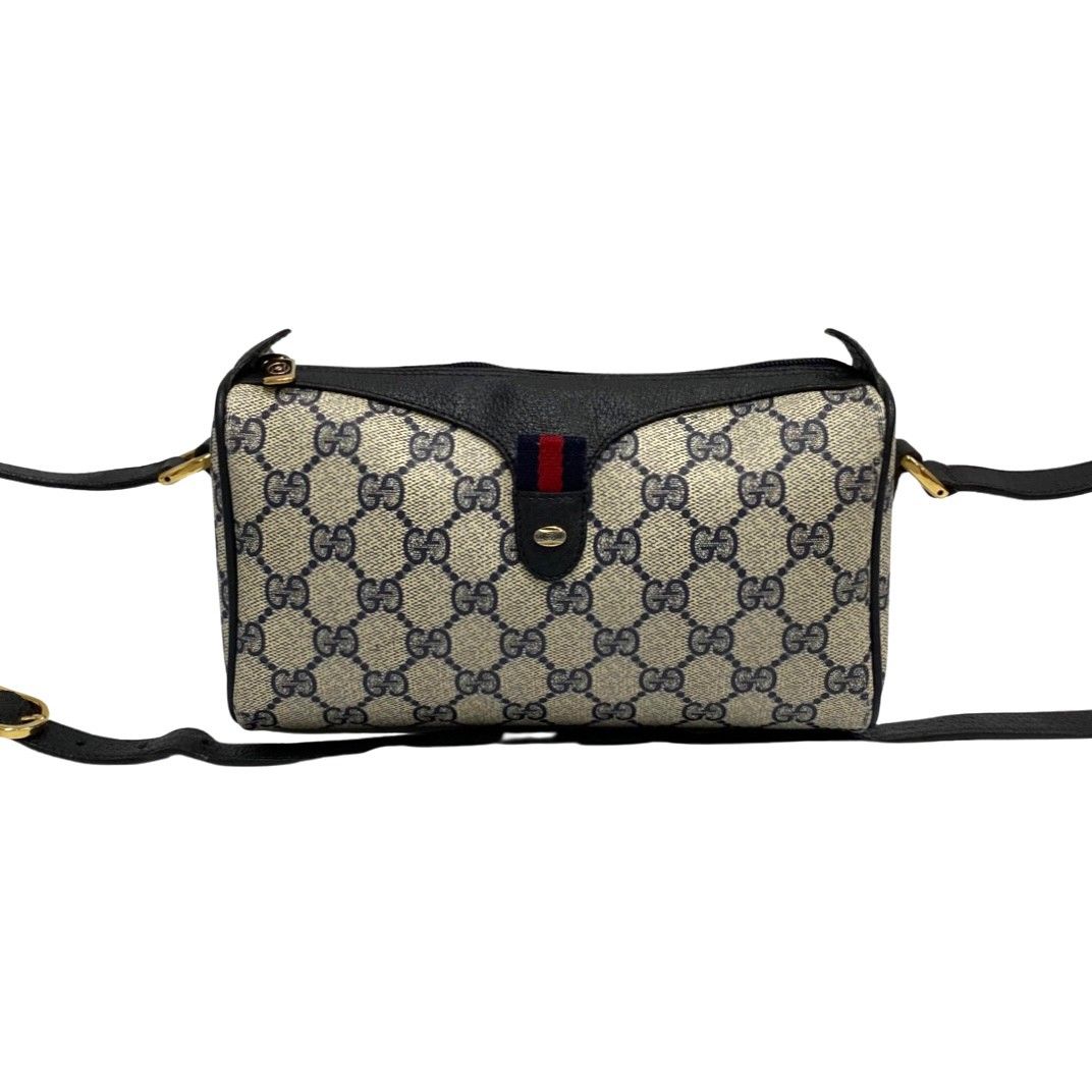 極 美品 GUCCI グッチ オールドグッチ シェリーライン GG ロゴ 金具