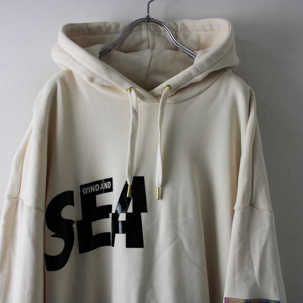 PUMA - 美品 2022 PUMA x WIND AND SEA プーマ ウィンダンシー HOODIE ロゴ プルオーバーパーカー XL/ライトベージュ【2400013239271】 美品 2022 PUMA x WIND AND SEA プーマ ウィンダンシー HOODIE