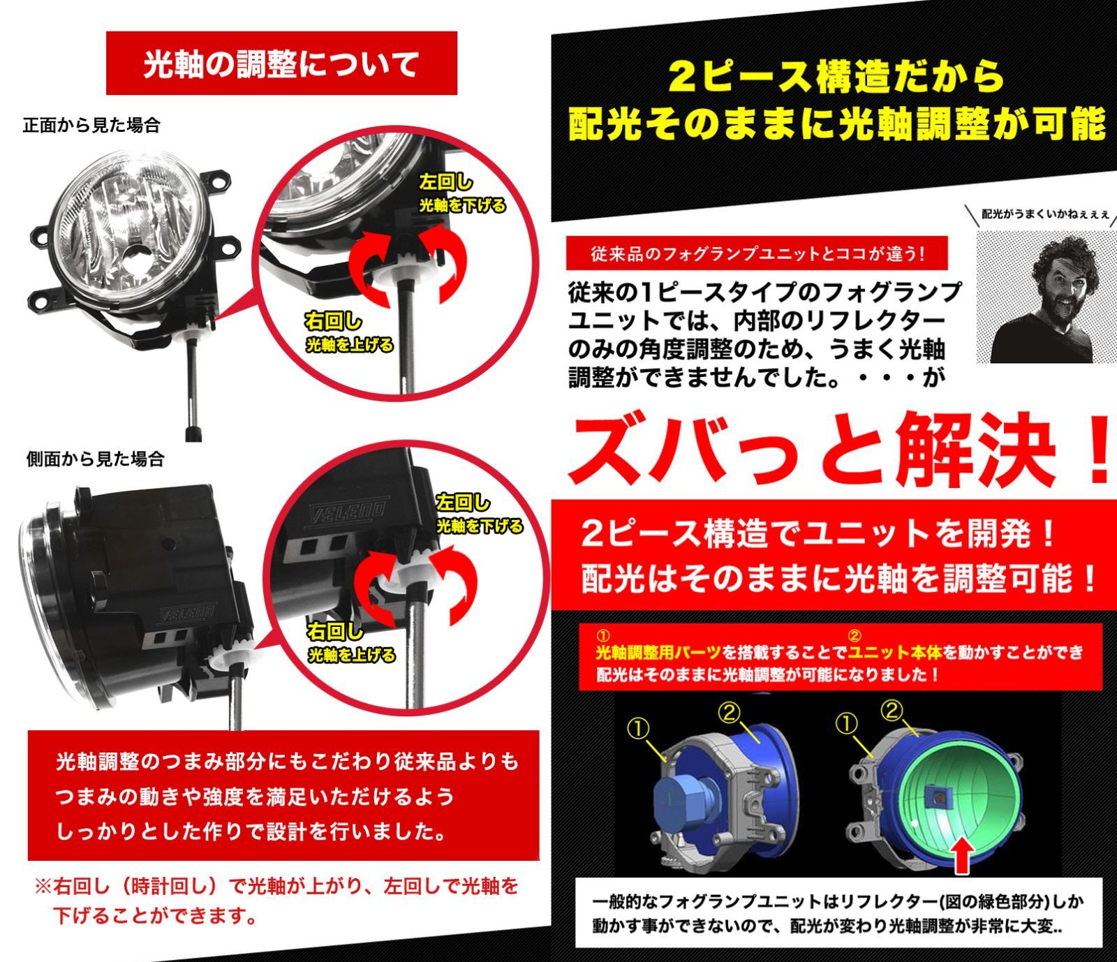 クロストレック R5.1～ GU系 GU フォグランプユニット VELENO 純正交換 