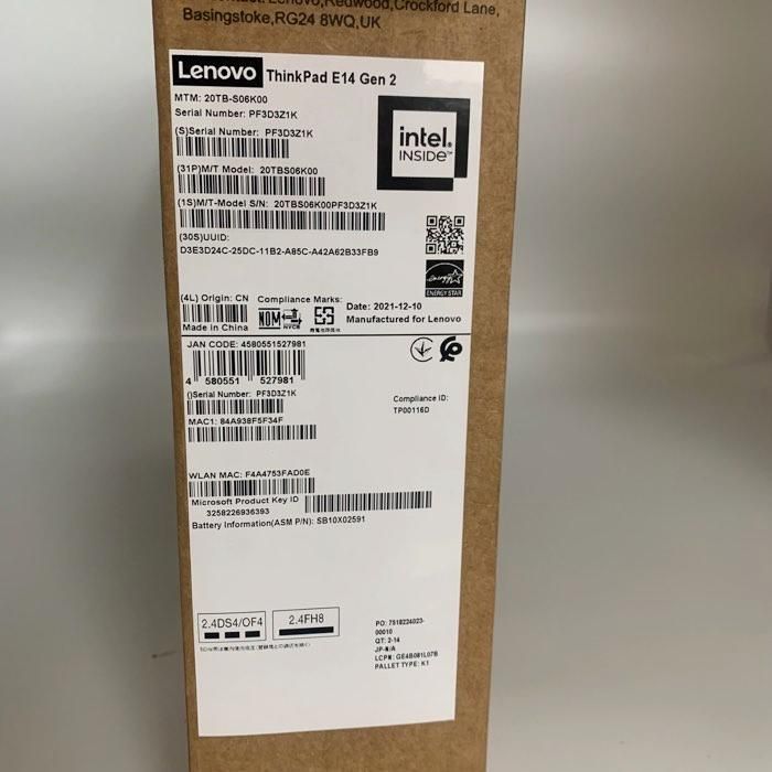 未開封品】Lenovo ThinkPad E14 Gen2 ノートパソコン - la ninfea(ラ