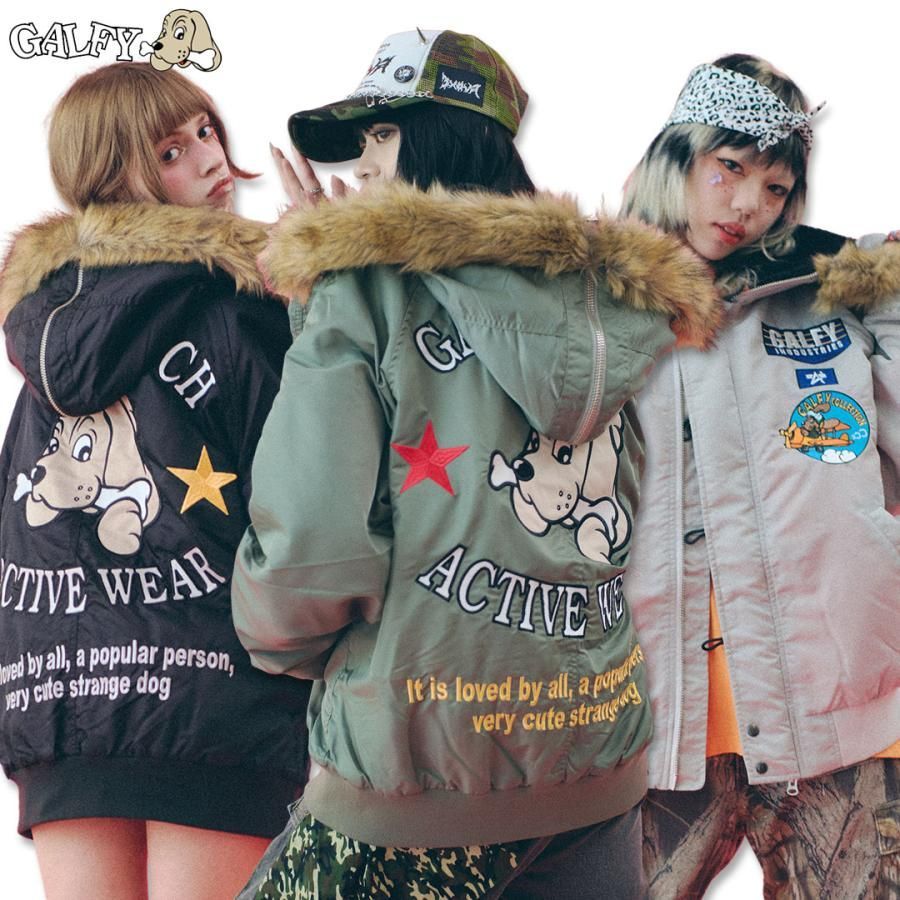 ガルフィー GALFY INU-3B フライトジャケット ブルゾン L 中型犬