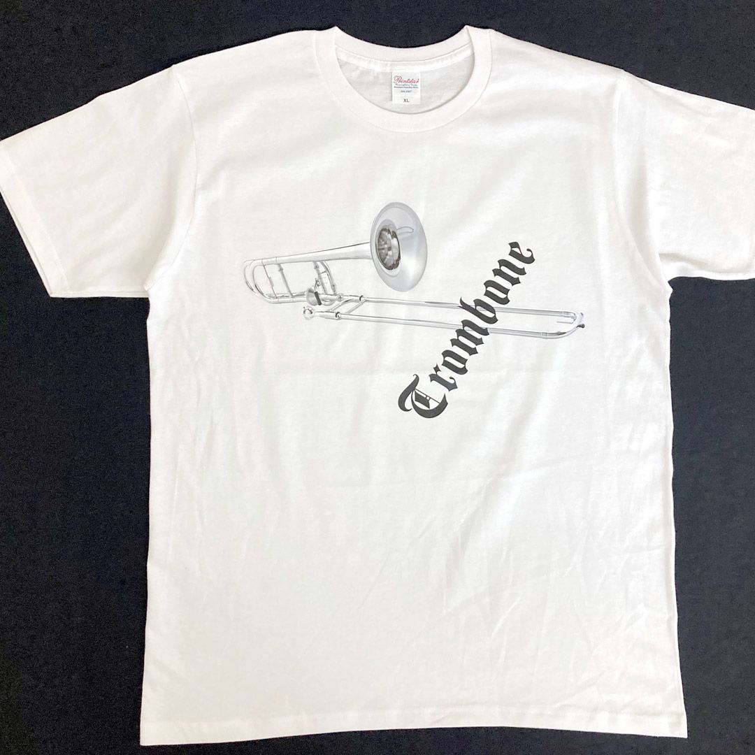 TROMBONE/トロンボーン 吹奏楽・楽器Tシャツ 綿100% XLサイズ