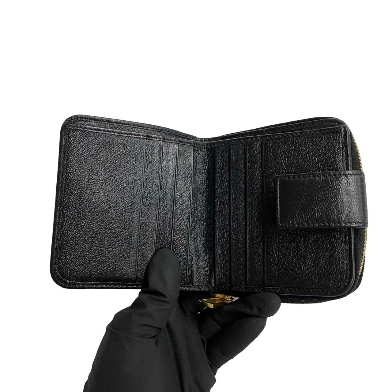 極 美品 YVES SAINT LAURENT イヴサンローラン YSL カサンドラ ロゴ 
