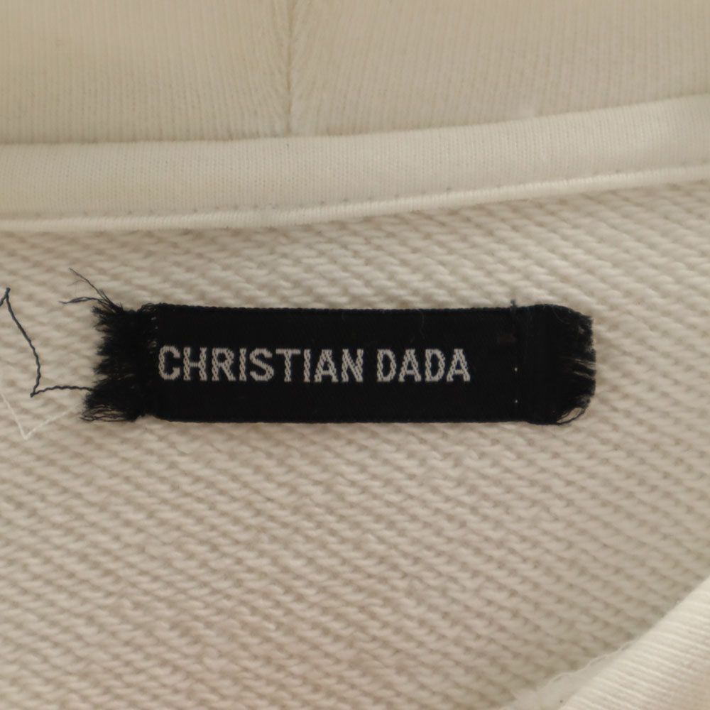 CHRISTIAN DADA クリスチャンダダ 日本製 荒木経惟 コラボ 長袖 スウェットパーカー 48 ホワイト 写真家 メンズ クリスチャンダダ 日本製 荒木経惟 コラボ 長袖 スウェットパーカー 48