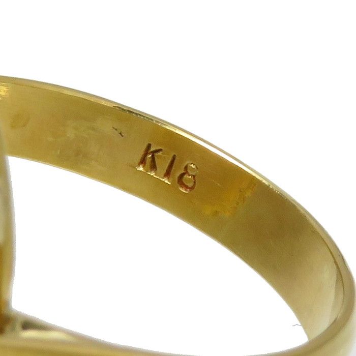 リング・指輪 カメオ 女性像 K18 メノウ - メルカリShops
