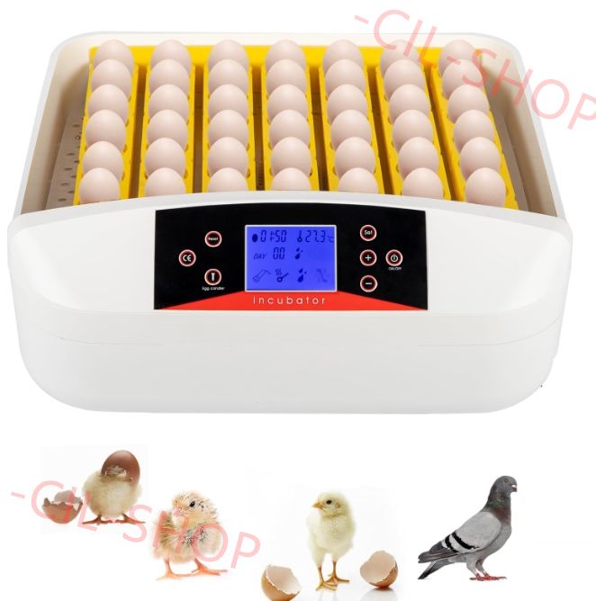 孵卵器　56個　大型　中古 孵化卵用孵卵器、LEDライト付き56個自動孵卵器、転卵と温度制御