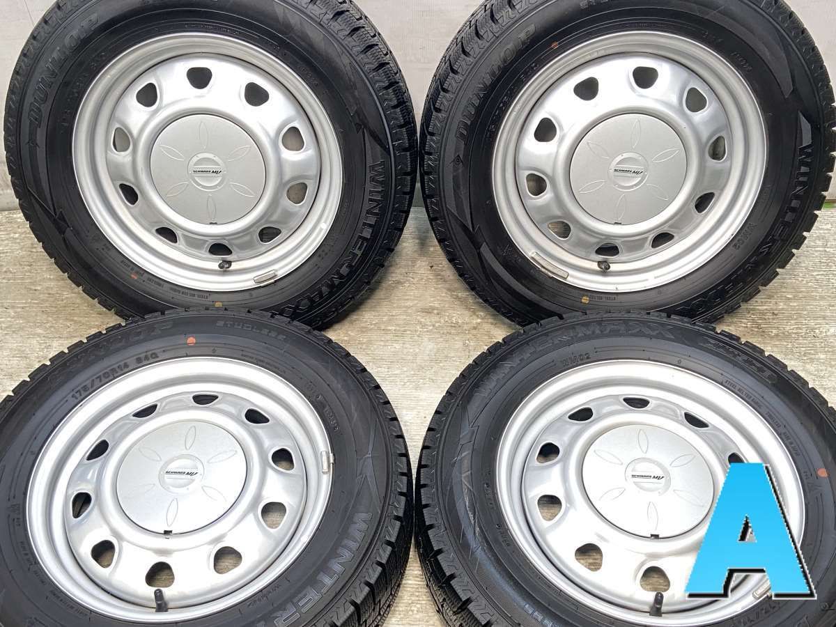 175/70R14 ダンロップ ウィンターマックス WM02 SCHWARZ MV V6A 14x5.0 