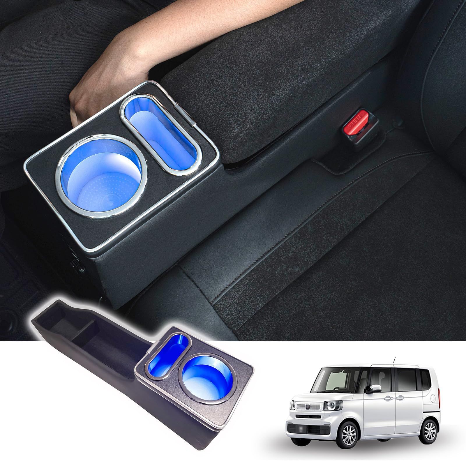 新着商品 クラフトワークス N-BOX N-BOXカスタム JF3 JF4 JF5 JF6 用 LED コンソールボックス 収納 センター コンソール エヌボックス