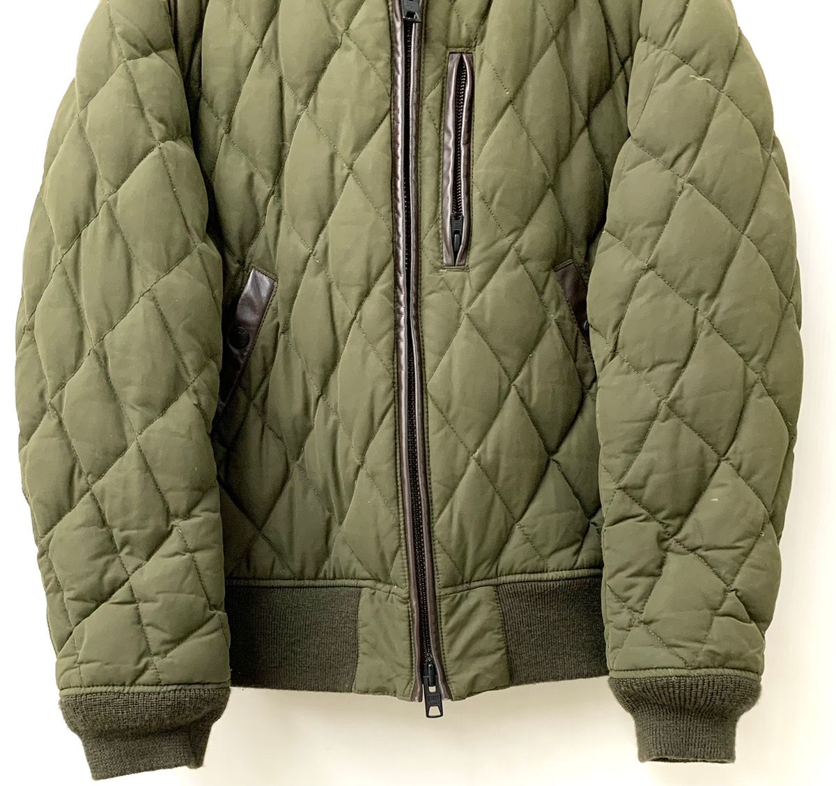 ショット SCHOTT キルティングダウン 3122016 ジャケット ロゴ カーキ 