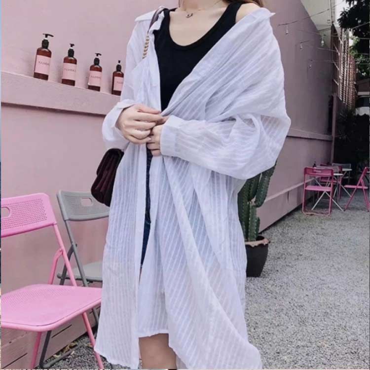 ロングシャツ レディース 夏 uv ロング カーディガン シアー