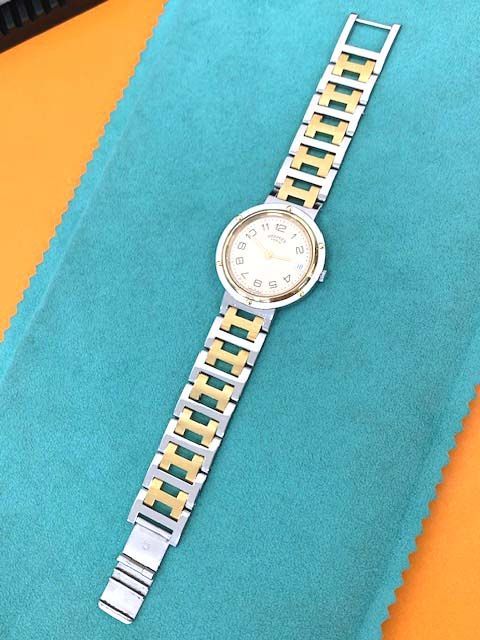 8DM43 HERMES エルメス 腕時計 クリーパー CL4210 電池交換済 HERMES エルメス クリッパー CL4.210の電池交換