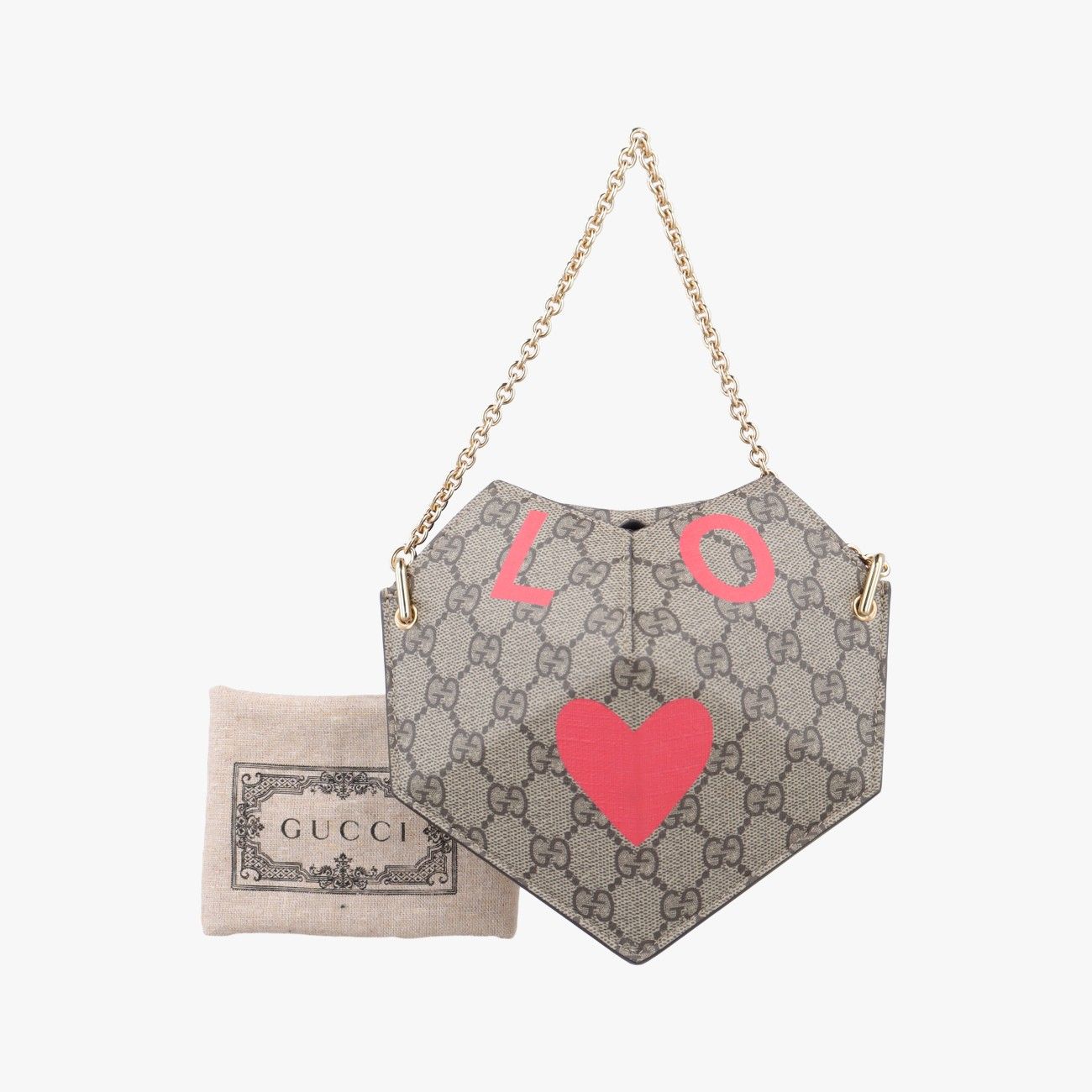 グッチGucciハートブラウンPVCコーティングキャンバス678131I036832667