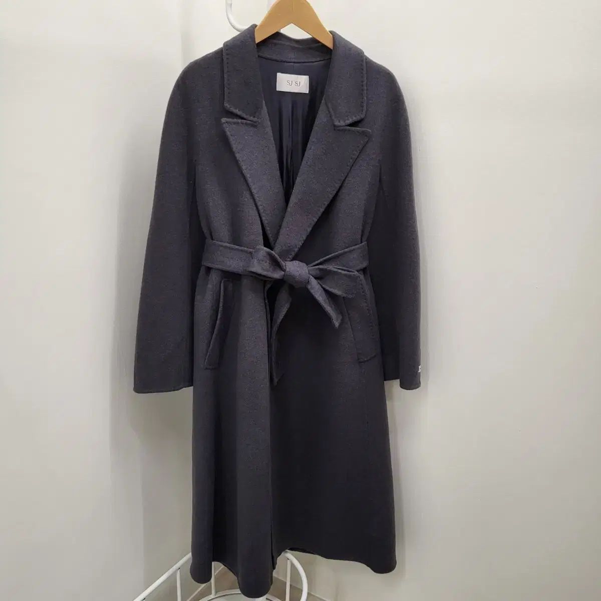 sjsj カシミヤ ブレンド ハンドメイド コート