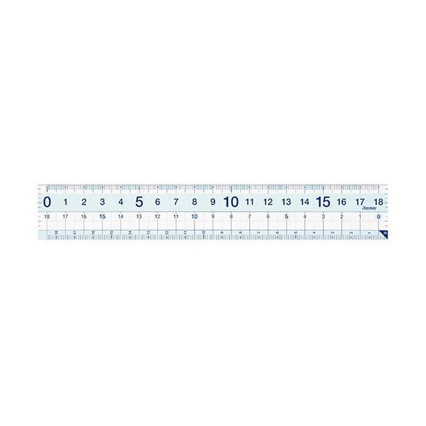 (まとめ) レイメイ藤井 StudyMate先生おすすめ 直定規(すべり止め加工付) 18cm APJ136 1個 【×50セット】